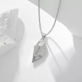 Сращивание сердечек Сердце к сердцу Притяжение кулон ошейник цепь как креативный подарок для девушки: Пара магнитных ожерелий с камнями желаний любви