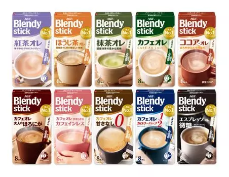 Сравнительный тест AGF Blendy Coffee Stick Кофе с молоком Тип Fun Ассортимент типов x 2 всего [Набор напитков] (6 штук, 12, случайным образом)