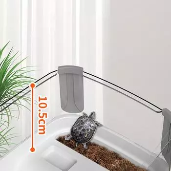 Среда обитания черепах с зонами для размножения, кормления, плавания, купания, купания, пластиковая среда обитания для мелких животных, клетка для рептилий в помещении. Полный обзор. Визуально. Черепаха. белый