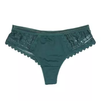 Средне-низкая талия Ice Silk полосатые бесшовные женские стринги плюс размер сексуальные кружевные прозрачные трусики нижнее белье S белый