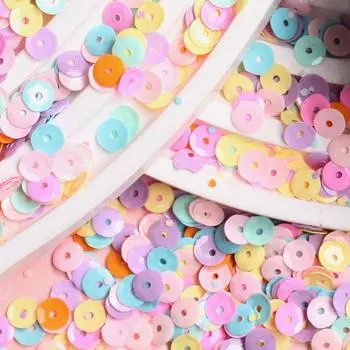 Среднее отверстие вогнутого типа ювелирные аксессуары DIY декоративный материал круглый ПВХ блестки фантомный цвет 40 г стакан для воды чехол для телефона креативный 40g разноцветный