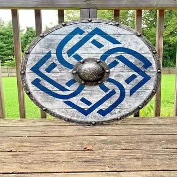 Средневековье The Last Kingdom Authentic Battleward Round Корабль викингов Щит