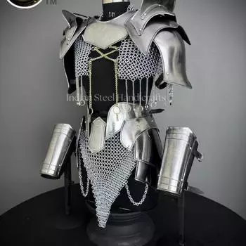 Средневековая кираса, доспехи храброй леди, кольчужные доспехи, косплей-доспехи, Sca Arm