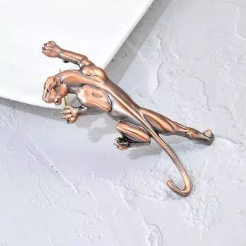 Средневековая креативная леопардовая брошь винтажная булавка в виде животного мужская и женская одежда аксессуары для корсажа бронзовый