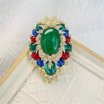 Средневековая мода Брошь Винтажная одежда в стиле барокко Блейзер Аксессуары Средневековый придворный стиль Корсаж зелёный