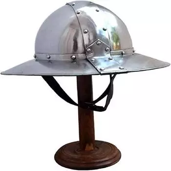 Средневековая полосатая шляпа-чайник, римская шляпа, стальной спартанский шлем, реконструкция, косплей, носимая шляпа, шляпа SCA LARP
