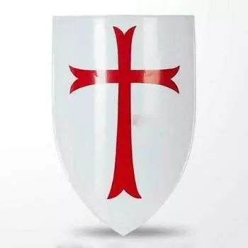 Средневековая ролевая игра Рыцарь Красный Тамплиер Нагревательный щит Боевой воин Мягкий стальной щит