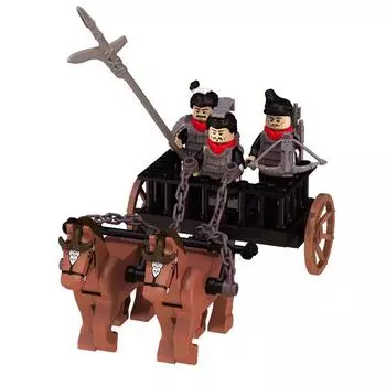 Средневековая Серия Колесница Карета Сиденье Слона Детский Пазл Сборка Конструктор Игрушка Пакет OPP