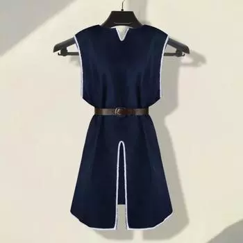 Средневековая туника викингов, рубашка с v-образным вырезом, пояс без рукавов, средний размер, длина плюс с косплей, сценический костюм эпохи Возрождения, представление, костюм на Хэллоуин M зелёный