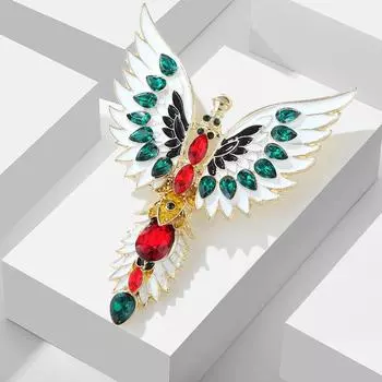 Средневековая винтажная трехмерная тяжелая промышленность дизайн личности эмалевая брошь в виде крыльев ангела
