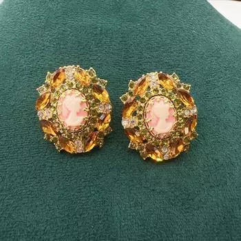 Средневековые итальянские серьги-камеи: Роскошный стиль ретро-дворца Consult Customer Service