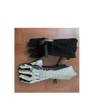 Средневековые металлические перчатки для доспехов, готические перчатки для доспехов, пара перчаток с акцентами