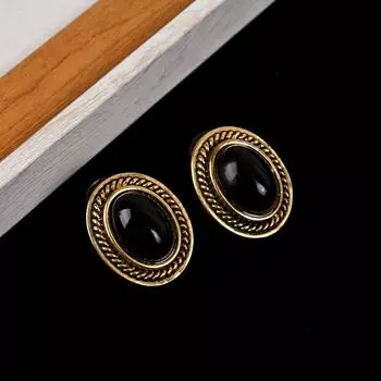 Средневековые модные серьги в стиле ретро, нишевые простые средневековые классические серьги с глазурью