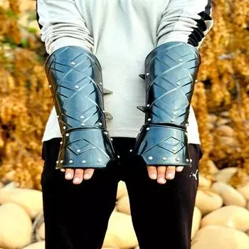 Средневековые наручи, черненая рука, Фэнтезийный воин, карнавальный костюм, лучший подарок на Хэллоуин