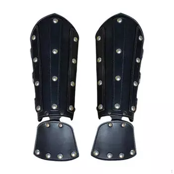 Средневековые наручи, классические аксессуары для костюмов на Хэллоуин чёрный