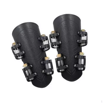 Средневековые наручи на запястье мужские косплей рыцарь PU кожа перчатка на запястье чёрный