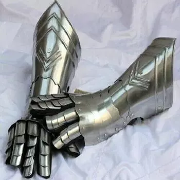 Средневековые рыцарские рукавицы Функциональные доспехи Перчатки для взрослых Кожаные стальные