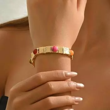 Средневековые женские украшения, нишевый дизайн с драгоценными камнями, браслет высокого класса, универсальный браслет, женская мода