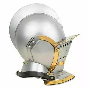 Средневековый антикварный стальной бургонет, коллекционный шлем, броня, носимый шлем, подарок