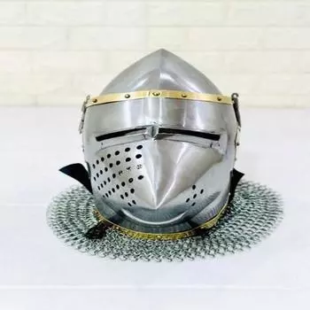 Средневековый бацинет SCA, доспехи, шлем для лица свиньи, Klappvisor, рыцарский шлем Bascient, носимый средневековый рыцарь, шлем для лица свиньи