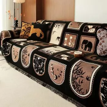 Средневековый чехол для дивана 2025 новая модель, цельный универсальный чехол, пыленепроницаемый и кошкоустойчивый плед для дивана, покрывало для дивана 180*130cm