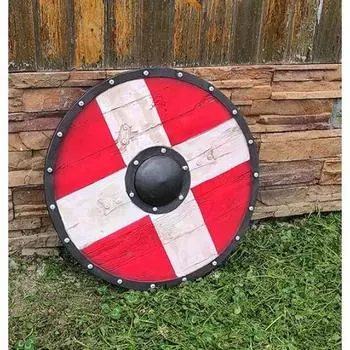 Средневековый деревянный щит викингов/знак тамплиеров щит викингов Valhalla Viking Shield
