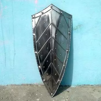 Средневековый дизайн листа остроконечный щит Lerp реконструкция косплей обогреватель щит функциональная броня рыцарский боевой щит ручной работы