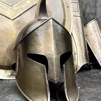 Средневековый Хэллоуин 300 Спартанский Воин Костюм Шлем, Щит, Наручи, Нога Гуа