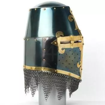 Средневековый кольчужный шлем крестоносца, рыцарь-тамплиер, черный шлем, Святой Крест, тамплиер, Иерусалим