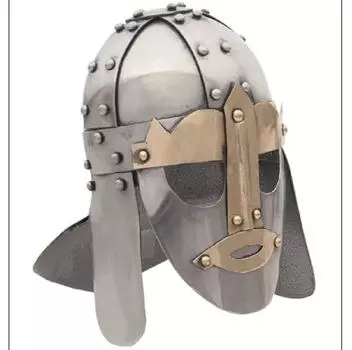Средневековый нормандский носовой шлем Саттон-Ху - сталь 18 калибра, подарок для косплея