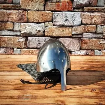 Средневековый нормандский носовой шлем, стальной кольчужный шлем, подлинный доспех, шлем, рыцарь-воин, шлем для ролевых игр, лучший для подарка