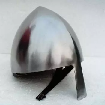 Средневековый носовой шлем Костюм боевого воина Стальной шлем 18 калибра