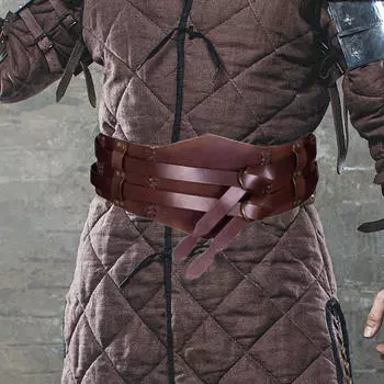 Средневековый поясной ремень для переодевания в винтажный стиль, реквизит для фото на Хэллоуин коричневый