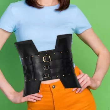 Средневековый поясной ремень Фэнтези События Винтажный стиль Мужчины Женщины Одеваются Рыцарь коричневый