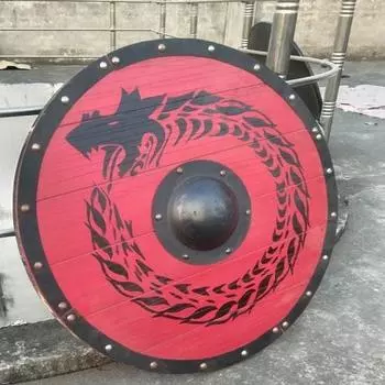 Средневековый ролевой воин из дерева и стали викинг круглый щит доспехи круглый щит