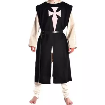 Средневековый рыцарь крестоносец гербовая накидка Хэллоуин воин костюм косплей тамплиер туника ренессанс сюрко SCA S белый