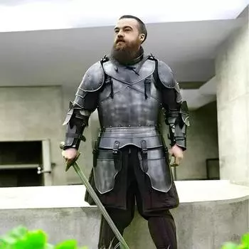 Средневековый рыцарь Полудоспех LARP SCA Косплей Готический Черный Доспех Ренессанс Фейерверки