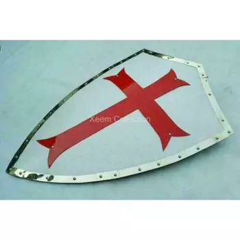 Средневековый рыцарский крест, обогреватель, щит, боевой воин, щит, стальные подарки 18 калибра