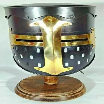 Средневековый рыцарский шлем, черный шлем муравья, шлем викинга как