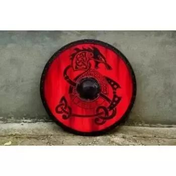 Средневековый щит Viking Shield 24-дюймовый деревянный щит Heavy Metal