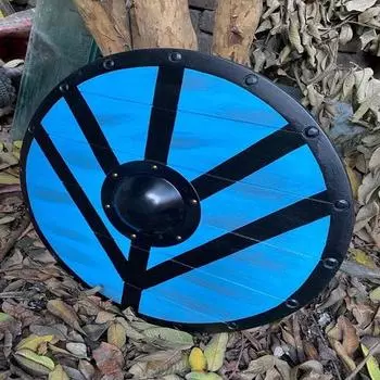 Средневековый щит викингов Бьорн Лодброка, круглый щит ручной работы, готовый к бою, щит викингов