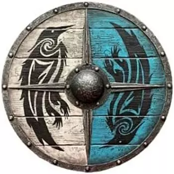 Средневековый щит викингов Raven Ragnar Viking Shield ~ Готовый к бою щит викингов Деревянный круглый щит викингов Lagertha для косплея