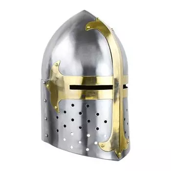 Средневековый шлем-хлеб XIV века - сталь 18 калибра для LARP/реконструкций