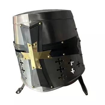Средневековый шлем рыцаря-тамплиера-крестоносца, аутентичная реплика доспехов, историческое снаряжение для косплея и LARP