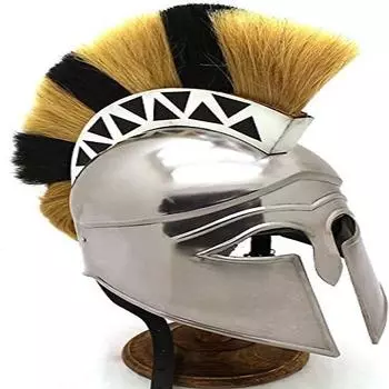 Средневековый шлем воина с плюмажем из стали 18 калибра, носимый для взрослых