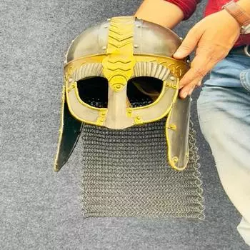 Средневековый шлем воина-волка, кольчужный шлем воина для фэнтези, идеальный для косплея, коллекционеров шлемов LARP, лучший подарок