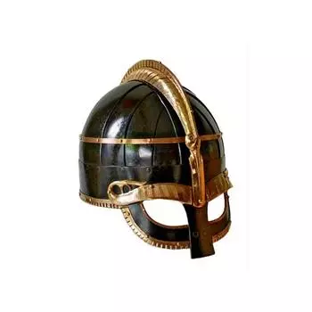 Средневековый стальной, латунный шлем Веделя или шлем викинга Рыцарский музейный шлем
