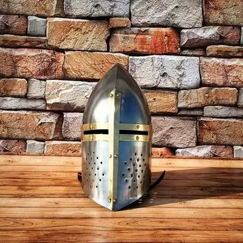 Средневековый стальной шлем в форме сахарной головы, рыцарский доспех, боевой шлем, шлем для ролевых игр, шлем для реконструкции, лучший подарок