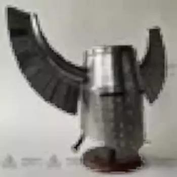 Средневековый тамплиер, фэнтезийный шлем воина, великий тамплиер, роговой шлем, рыцарь, тевтонский герб, крылатый шлем с бесплатной подставкой для демонстрации серебряный