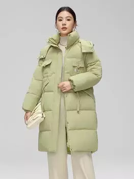 Средние и длинные модели стеганых курток на хлопке для женщин, новые модные зимние куртки на хлопке, свободные и утолщенные куртки на хлопке с капюшоном. XXXL белый